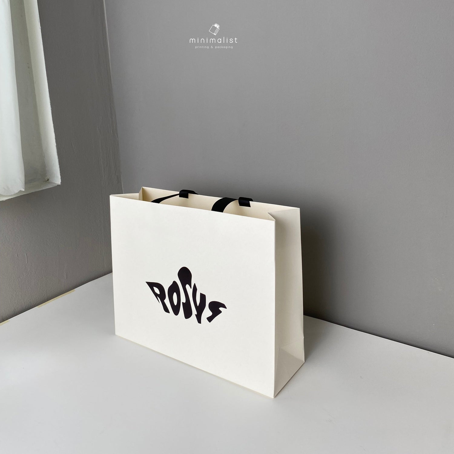 Set of 100 paper bags custom logo