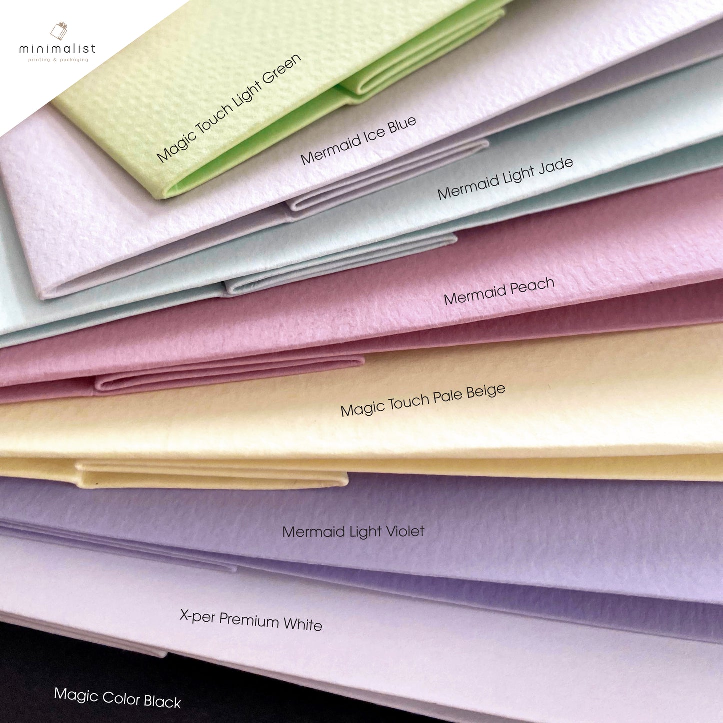 Set of 50 Small Paper Bags without handles - Pastel & White/Black Colors, Recyclables