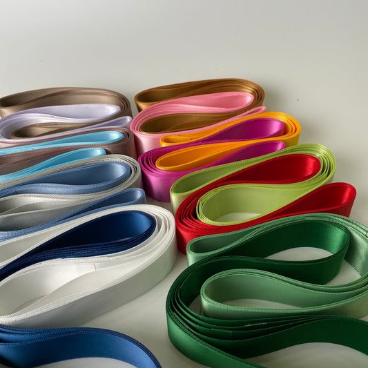 Satin Ribbon Handles for Paper Bags – Set of 10 Pre-Adhesive Bag Handles (50cm) – Multiple Colors Available