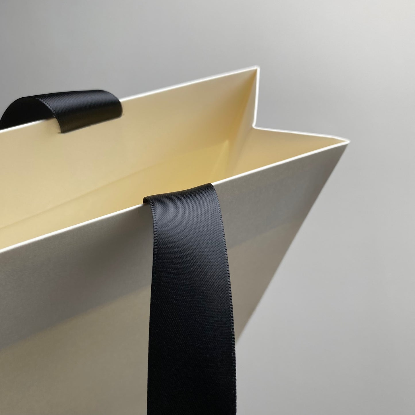 Set of 50 White Kraft Paper Bags (29.5x23x9cm) – Handcrafted Satin Ribbon Handles