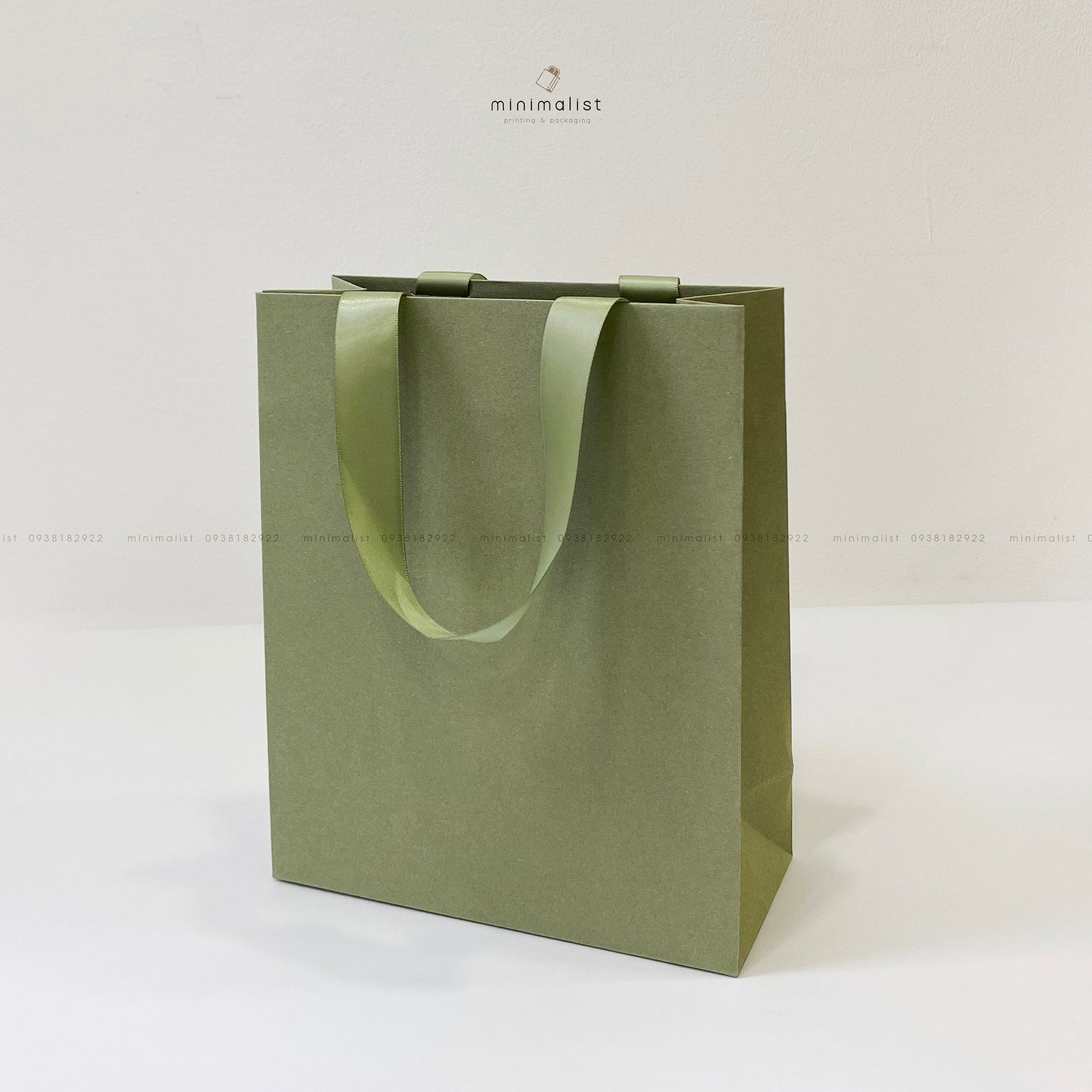 Set of 50 Premium Multicolor Paper Bags (18x22x8cm) – Handcrafted Satin Ribbon Handles