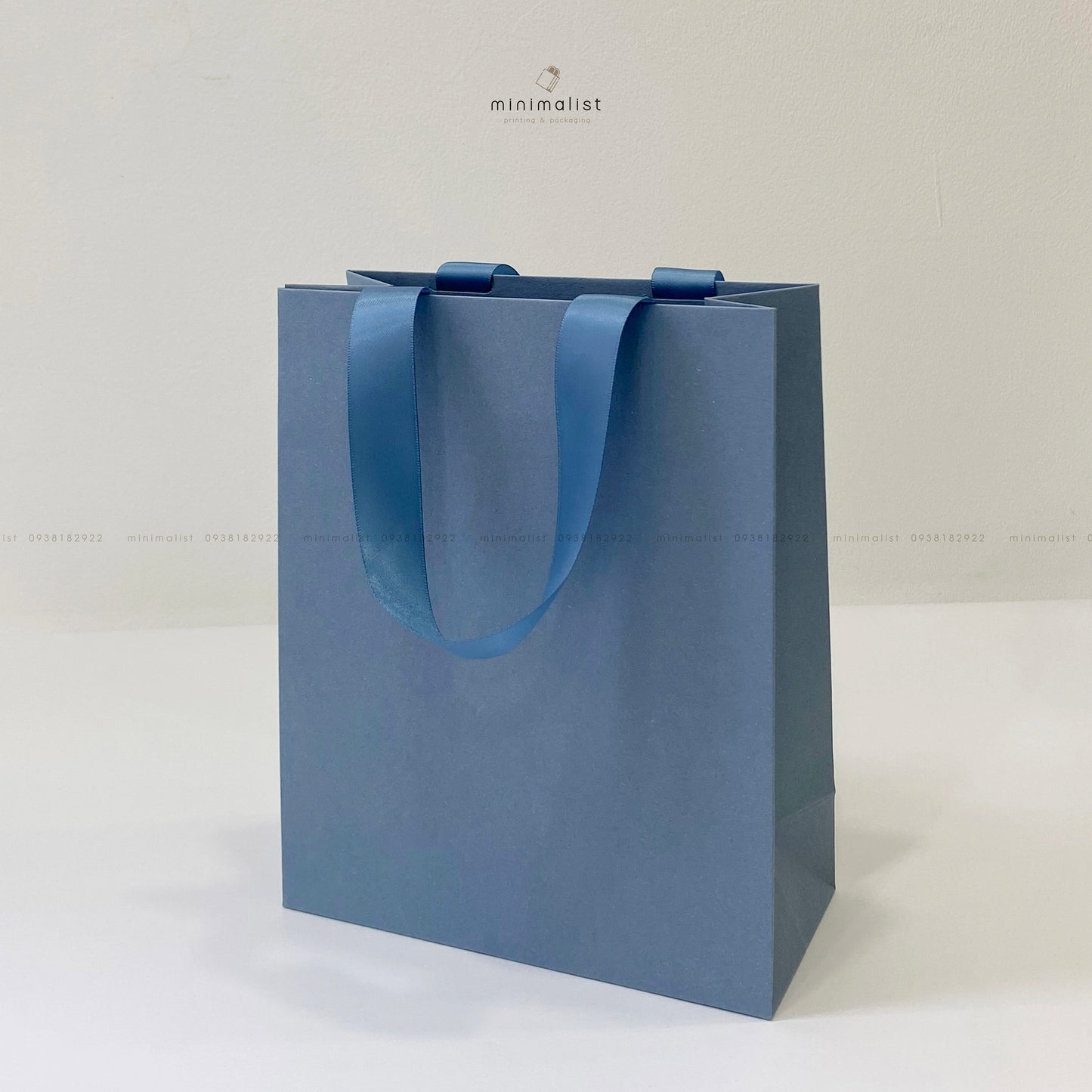 Set of 50 Premium Multicolor Paper Bags (18x22x8cm) – Handcrafted Satin Ribbon Handles