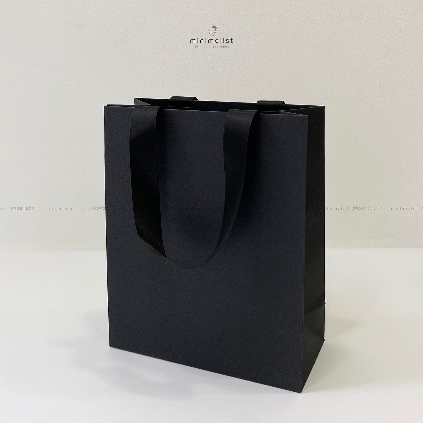 Set of 50 Premium Multicolor Paper Bags (18x22x8cm) – Handcrafted Satin Ribbon Handles