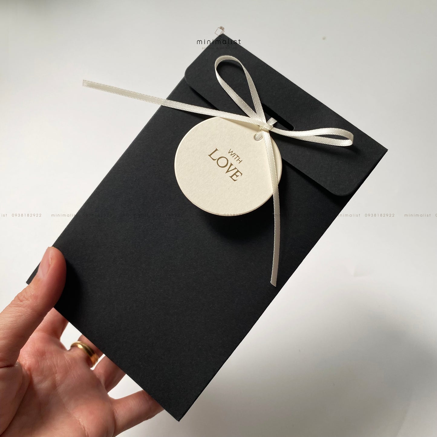 Set of 50 Foldable Bottom Paper Bags (10x16x5cm) – Multicolor with Hanging Tags