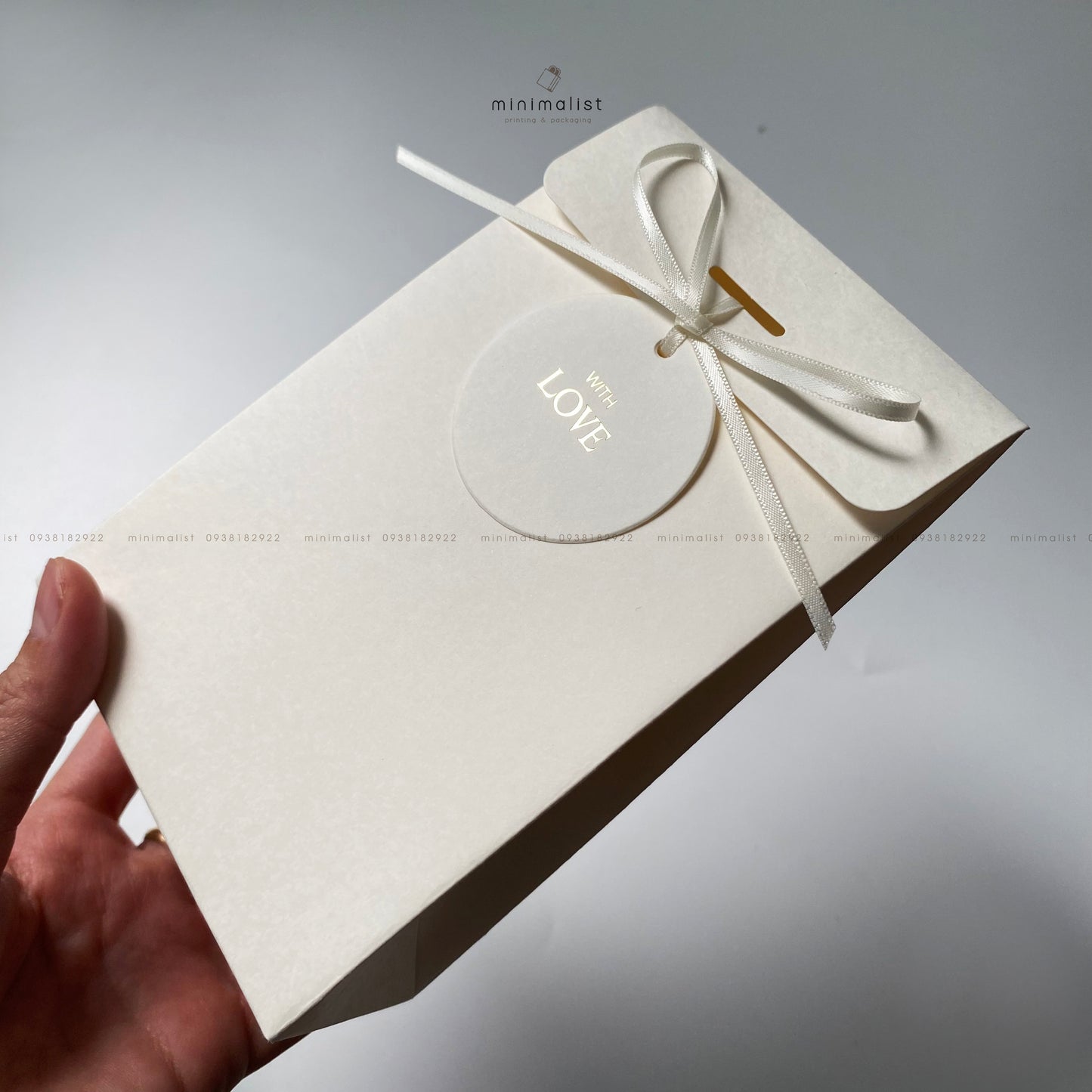 Set of 50 Foldable Bottom Paper Bags (10x16x5cm) – Multicolor with Hanging Tags