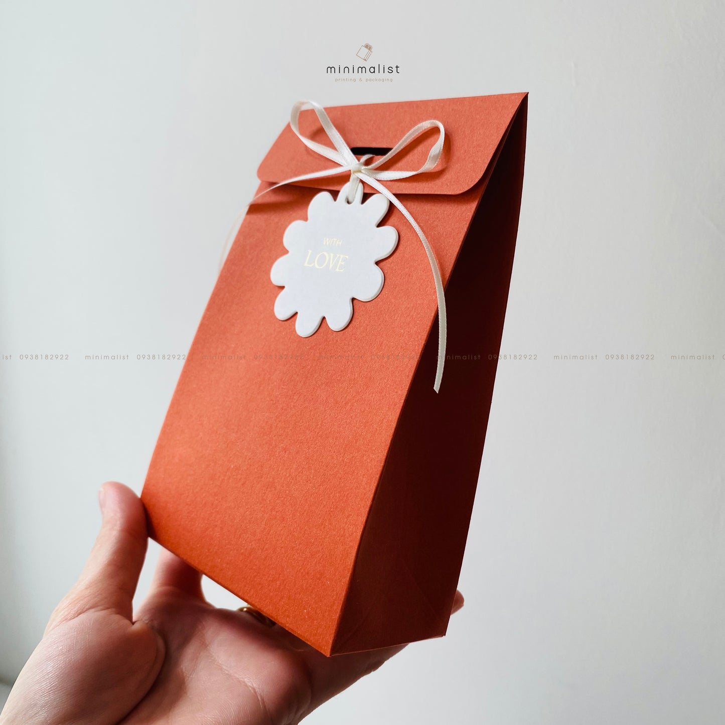 Set of 50 Foldable Bottom Paper Bags (10x16x5cm) – Multicolor with Hanging Tags