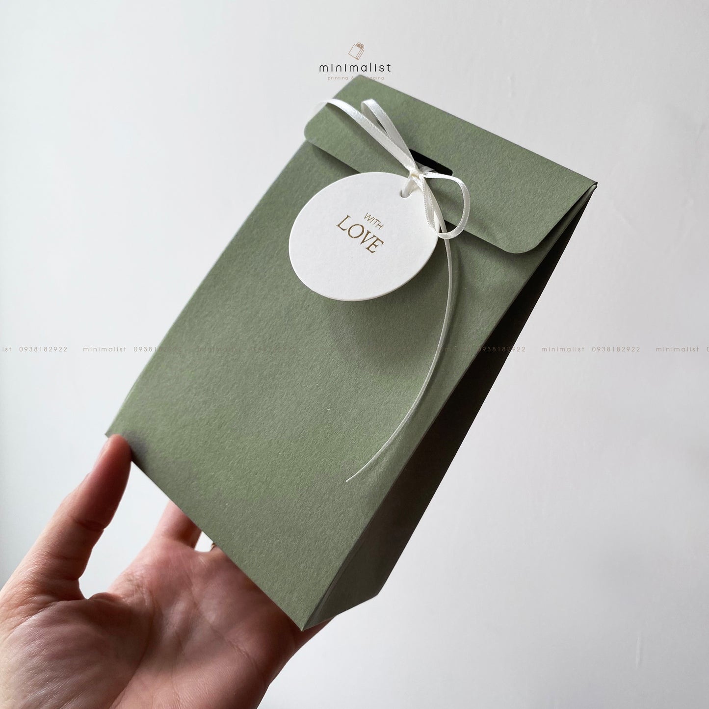 Set of 50 Foldable Bottom Paper Bags (10x16x5cm) – Multicolor with Hanging Tags