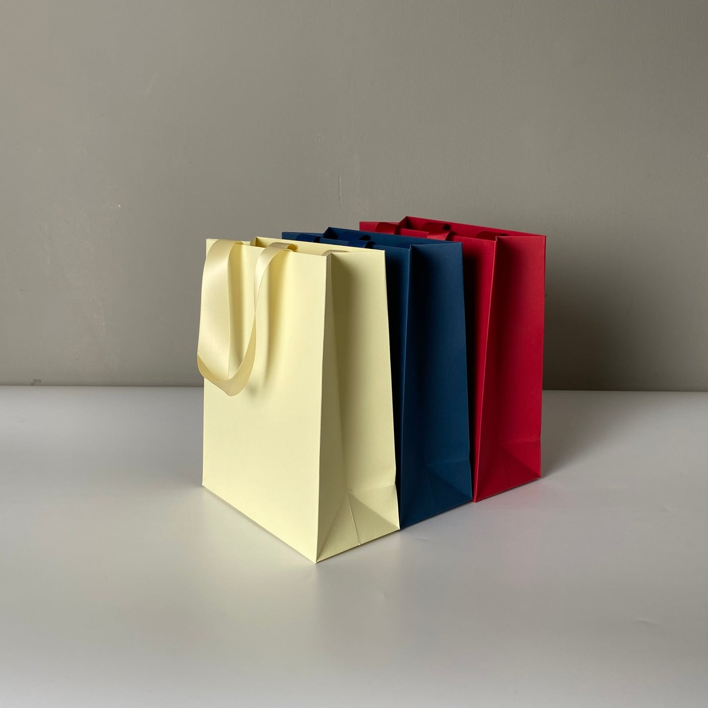 100 Premium Paper Bags (18 × 22 × 8 cm) with Custom Logo