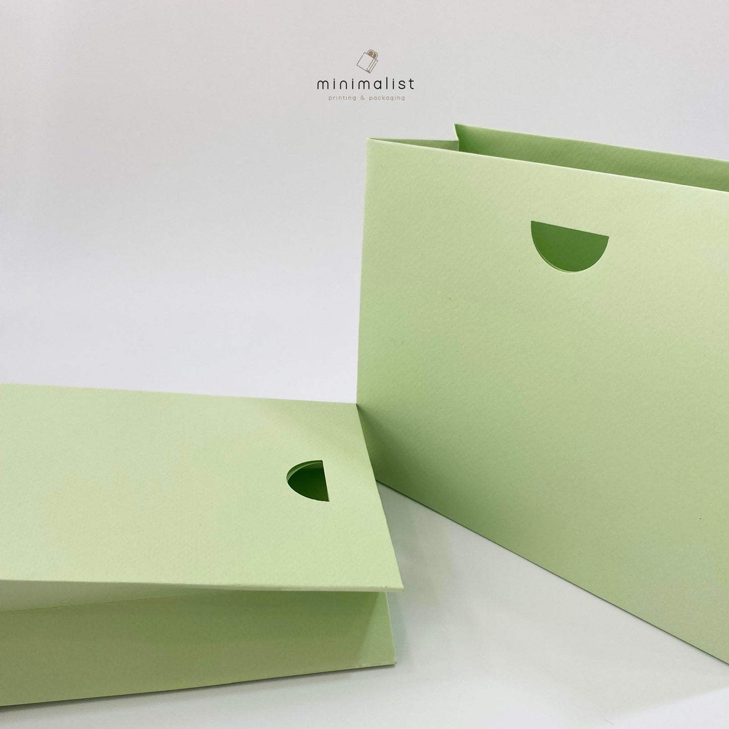 Set of 50 Small Paper Bags without handles - Pastel & White/Black Colors, Recyclables