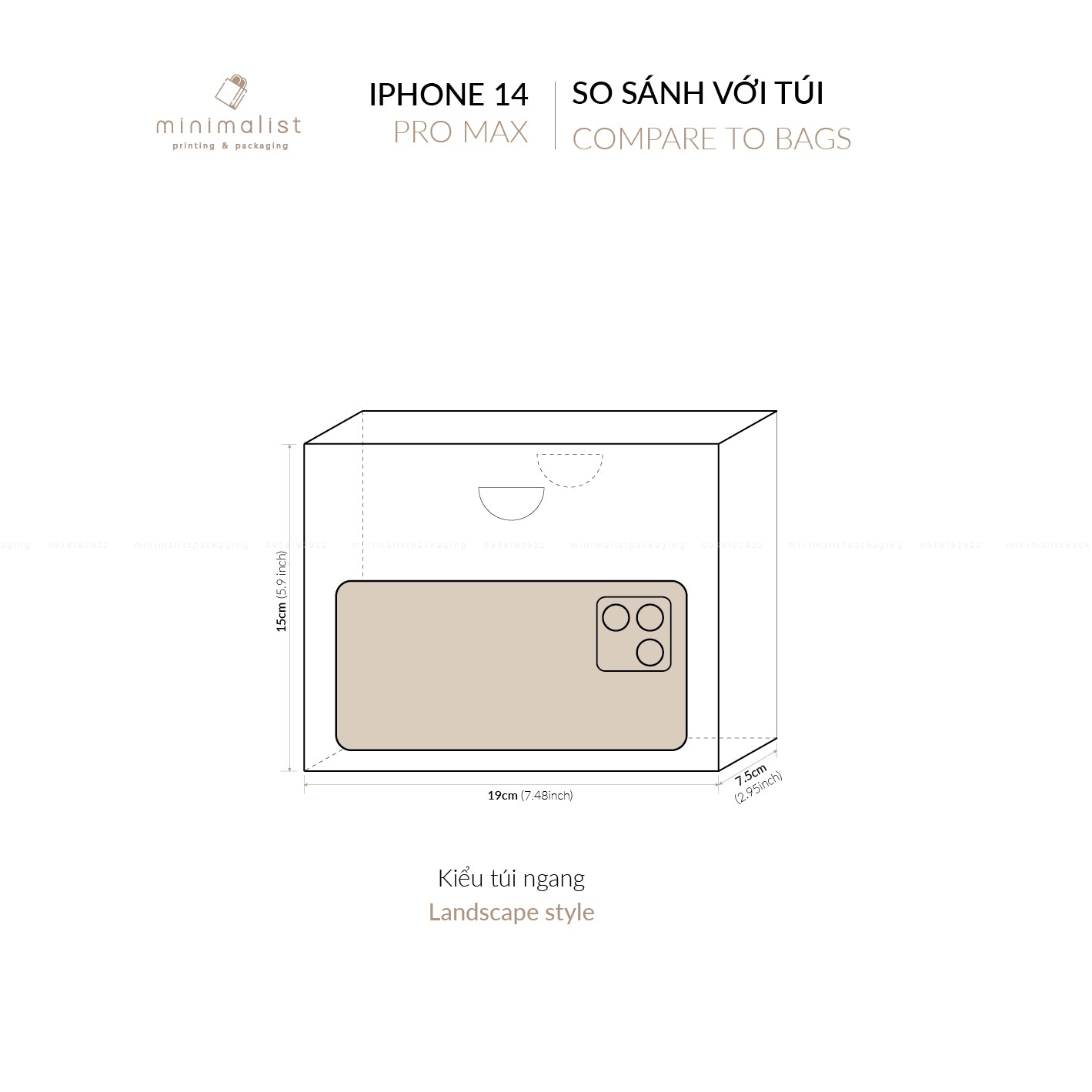 Set of 50 Small Paper Bags without handles - Pastel & White/Black Colors, Recyclables